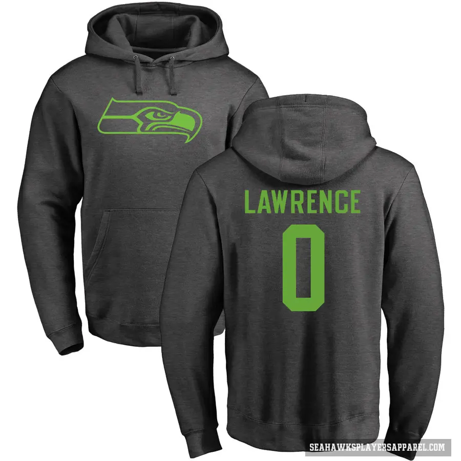 Men's ＃0 DeMarcus Lawrence Seattle Seahawks Pro Line by Branded Ash One Color Pullover Hoodie