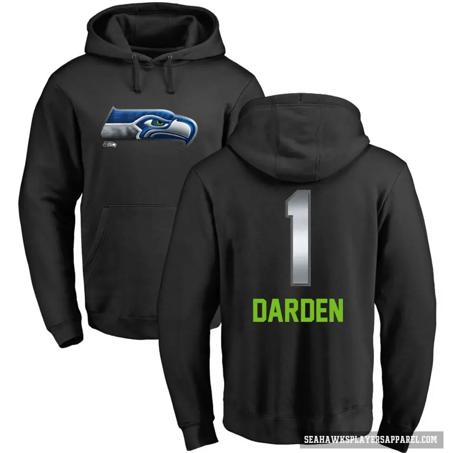 Men's ＃1 Jaelon Darden Seattle Seahawks Black Midnight Mascot Pullover Hoodie