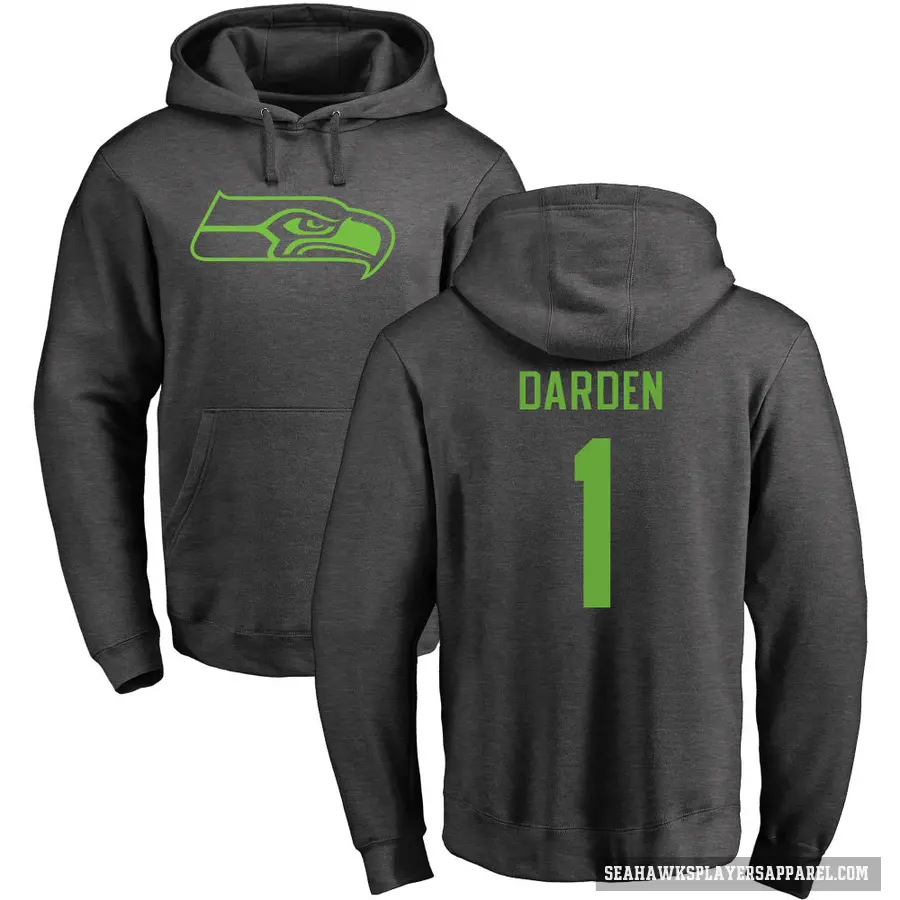Men's ＃1 Jaelon Darden Seattle Seahawks Pro Line by Branded Ash One Color Pullover Hoodie