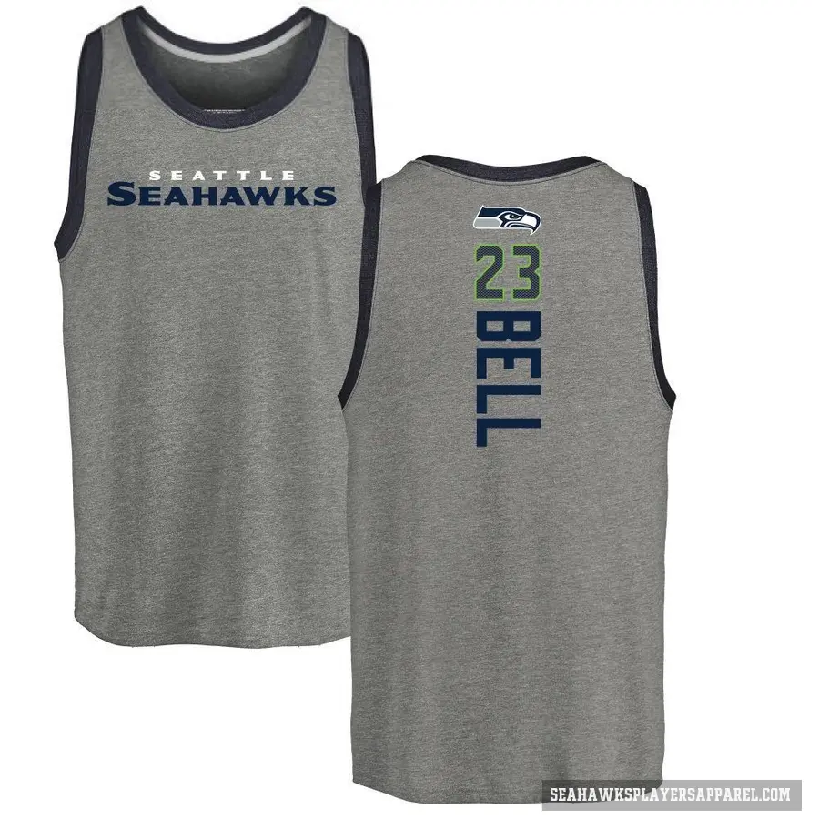 Men's ＃23 D'Anthony Bell Seattle Seahawks Ash Backer Tank Top