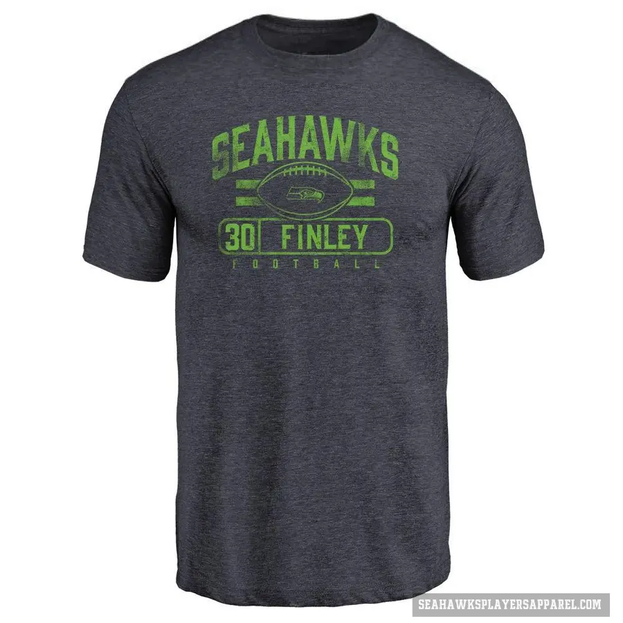 Men's ＃30 AJ Finley Seattle Seahawks Navy Flanker T-Shirt