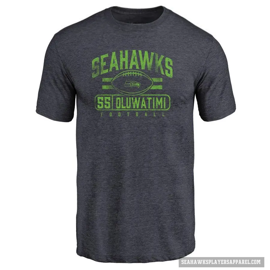 Men's ＃55 Olu Oluwatimi Seattle Seahawks Navy Flanker T-Shirt