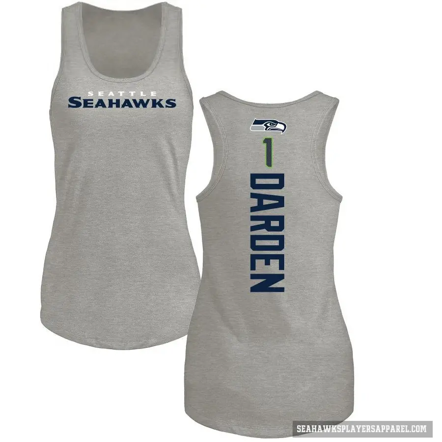Women's ＃1 Jaelon Darden Seattle Seahawks Ash Backer Tank Top