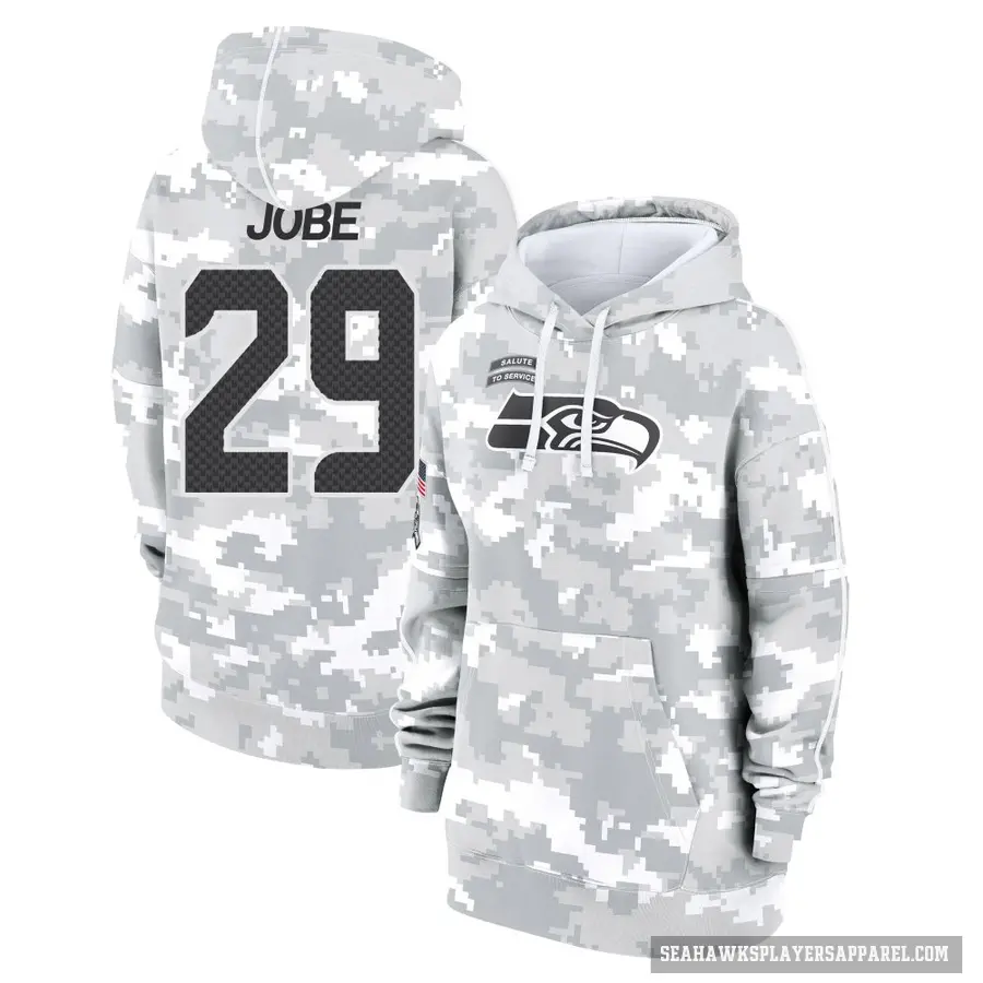 Women's ＃29 Josh Jobe Seattle Seahawks Arctic Camo 2024 Salute to Service Club Fleece Pullover Hoodie