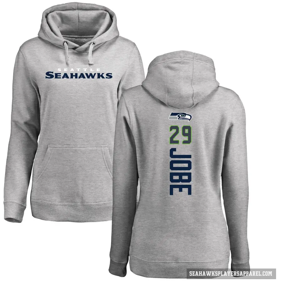 Women's ＃29 Josh Jobe Seattle Seahawks Pro Line Ash Backer Pullover Hoodie