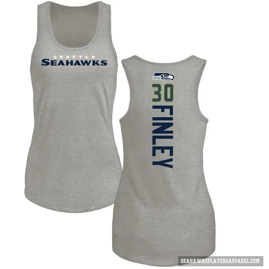 Women's ＃30 AJ Finley Seattle Seahawks Ash Backer Tank Top