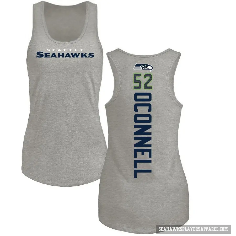 Women's ＃52 Patrick O'Connell Seattle Seahawks Ash Backer Tank Top
