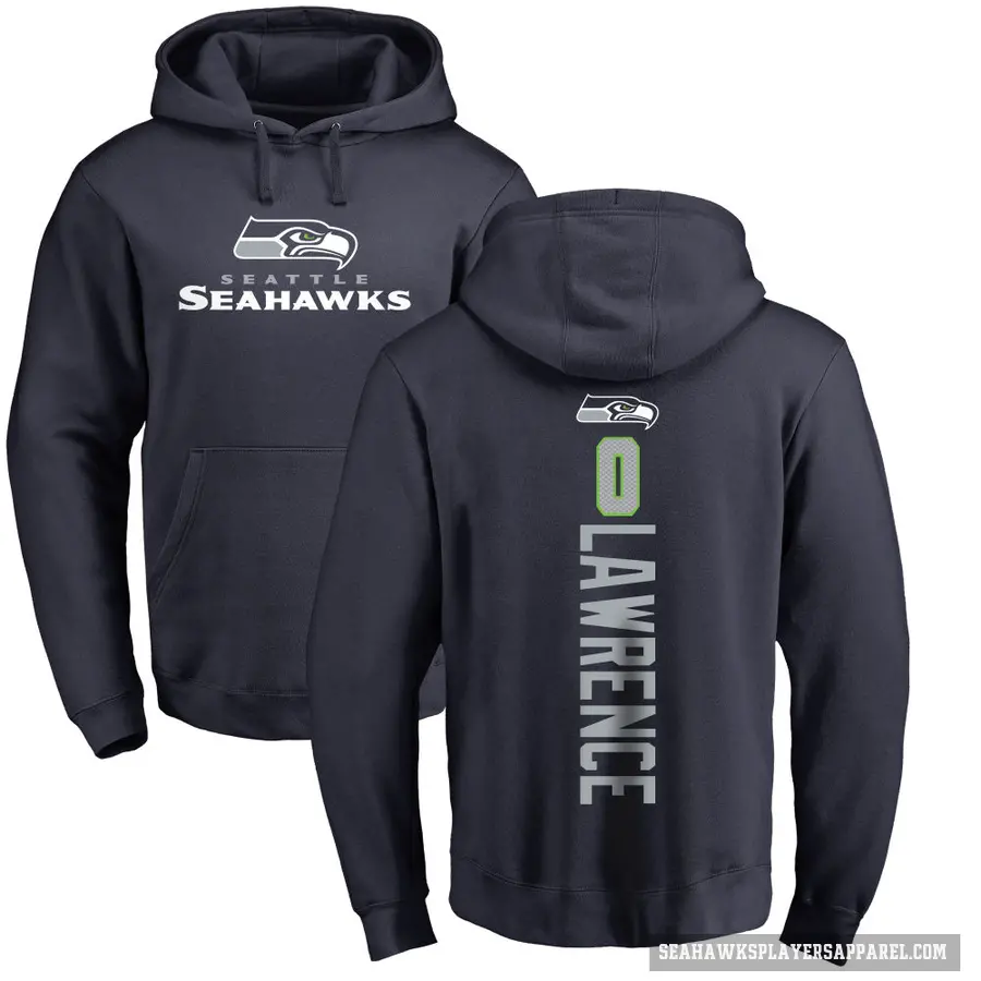 Youth ＃0 DeMarcus Lawrence Seattle Seahawks Navy Pro Line Backer Pullover Hoodie