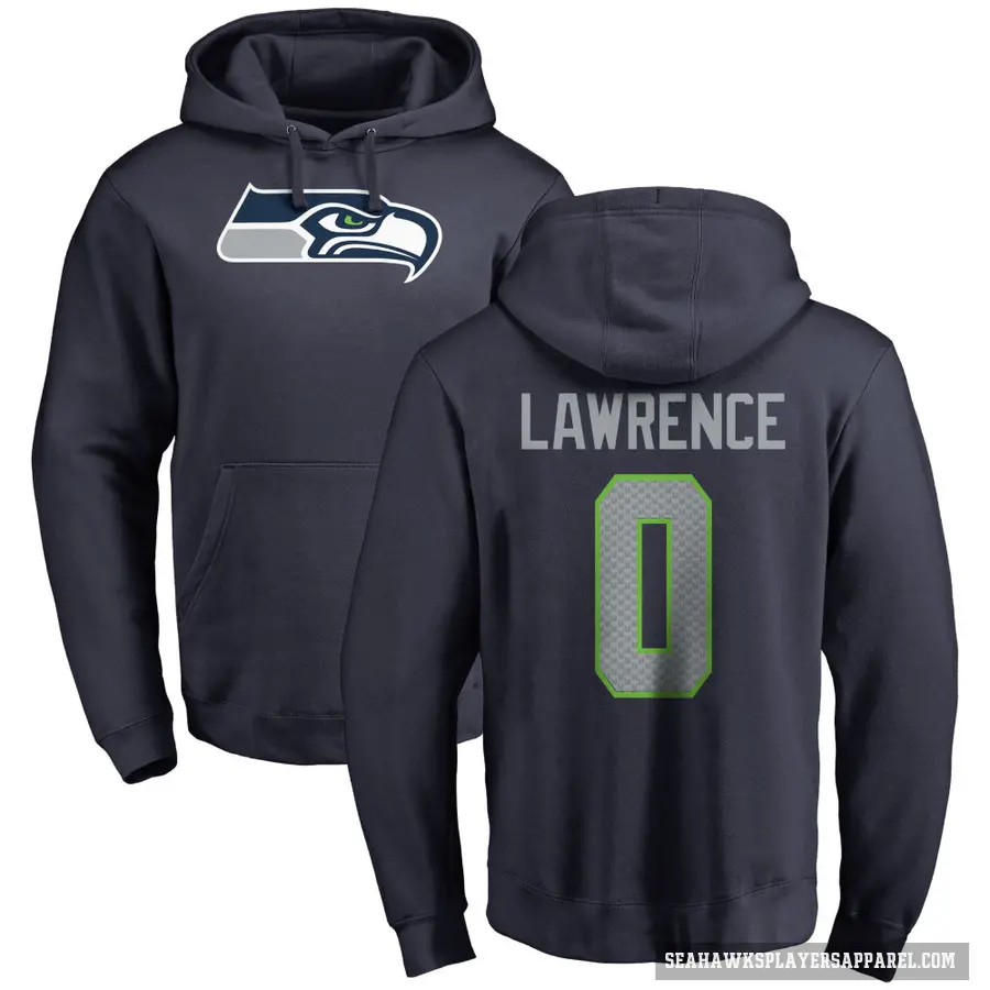 Youth ＃0 DeMarcus Lawrence Seattle Seahawks Navy Pro Line Logo Pullover Hoodie