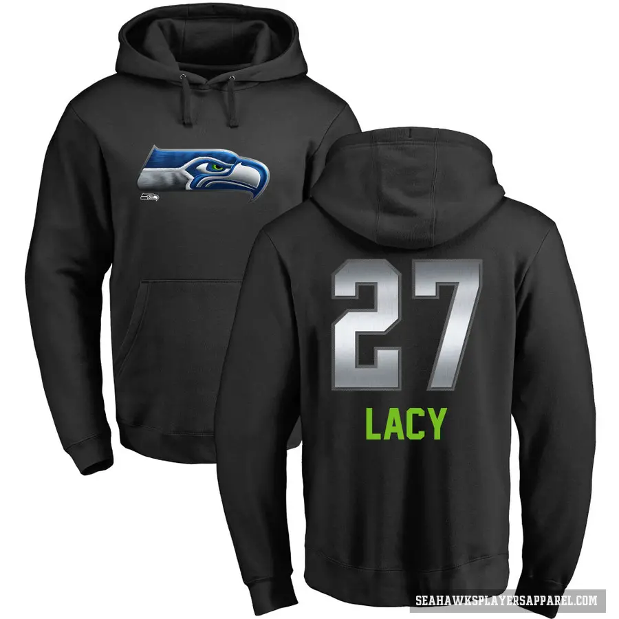 Youth ＃27 Eddie Lacy Seattle Seahawks Black Midnight Mascot Pullover Hoodie