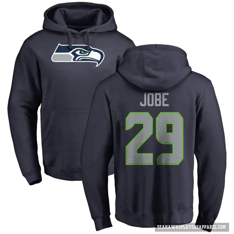 Youth ＃29 Josh Jobe Seattle Seahawks Navy Pro Line Logo Pullover Hoodie