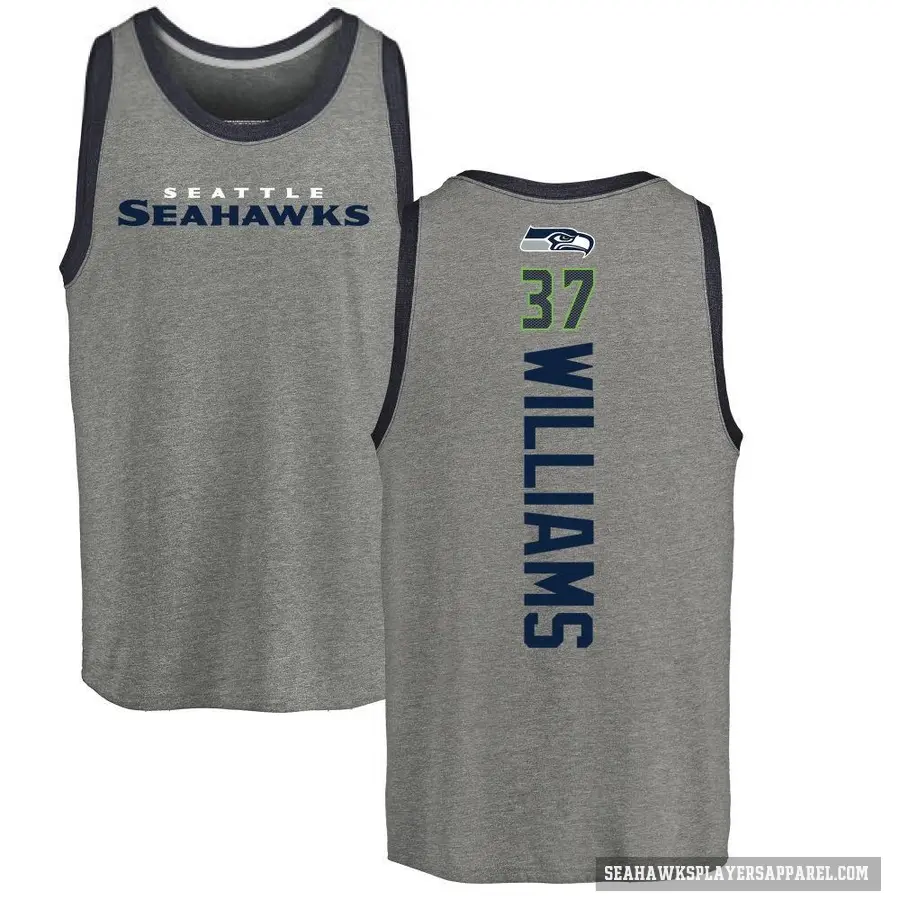 Youth ＃37 Damarion Williams Seattle Seahawks Ash Backer Tank Top