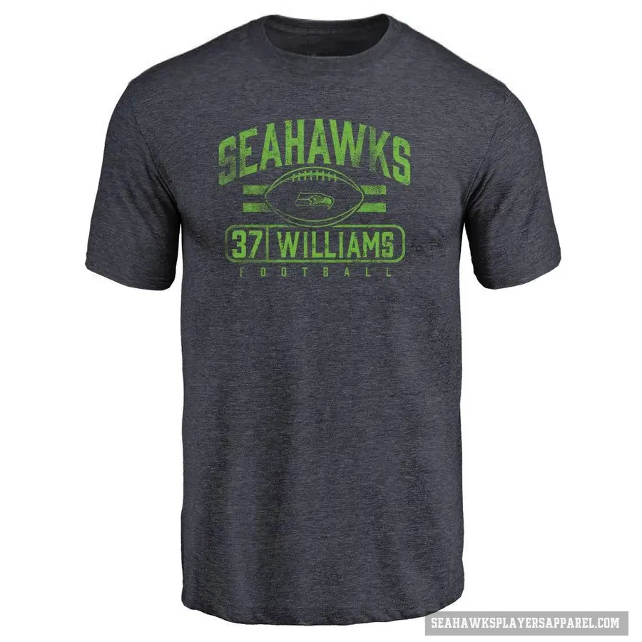 Youth ＃37 Damarion Williams Seattle Seahawks Navy Flanker T-Shirt