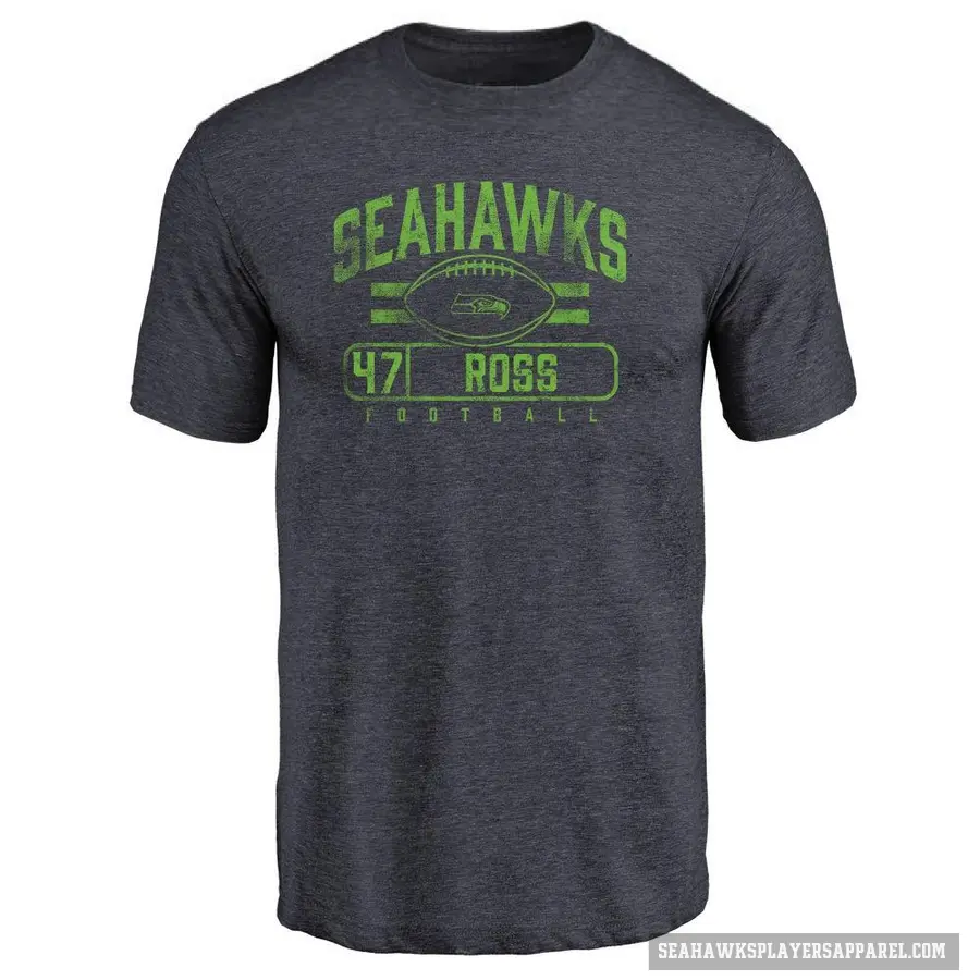 Youth ＃47 Josh Ross Seattle Seahawks Navy Flanker T-Shirt