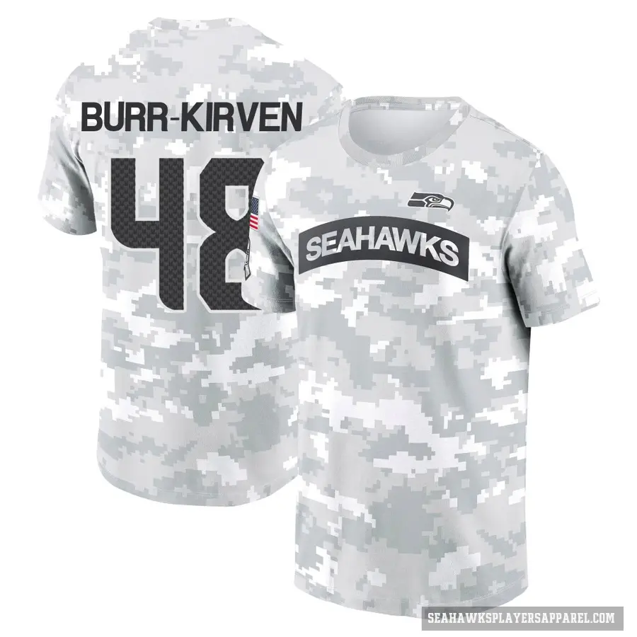 Youth ＃48 Ben Burr-Kirven Seattle Seahawks Camo Arctic 2024 Salute to Service Performance T-Shirt