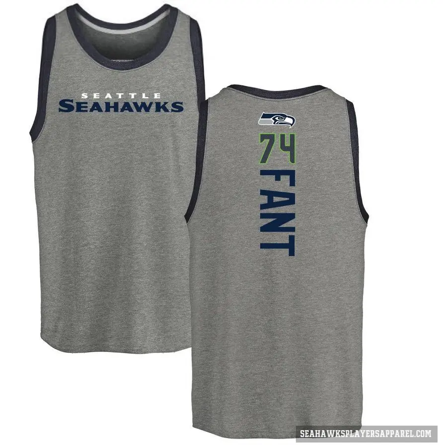 Youth ＃74 George Fant Seattle Seahawks Ash Backer Tank Top