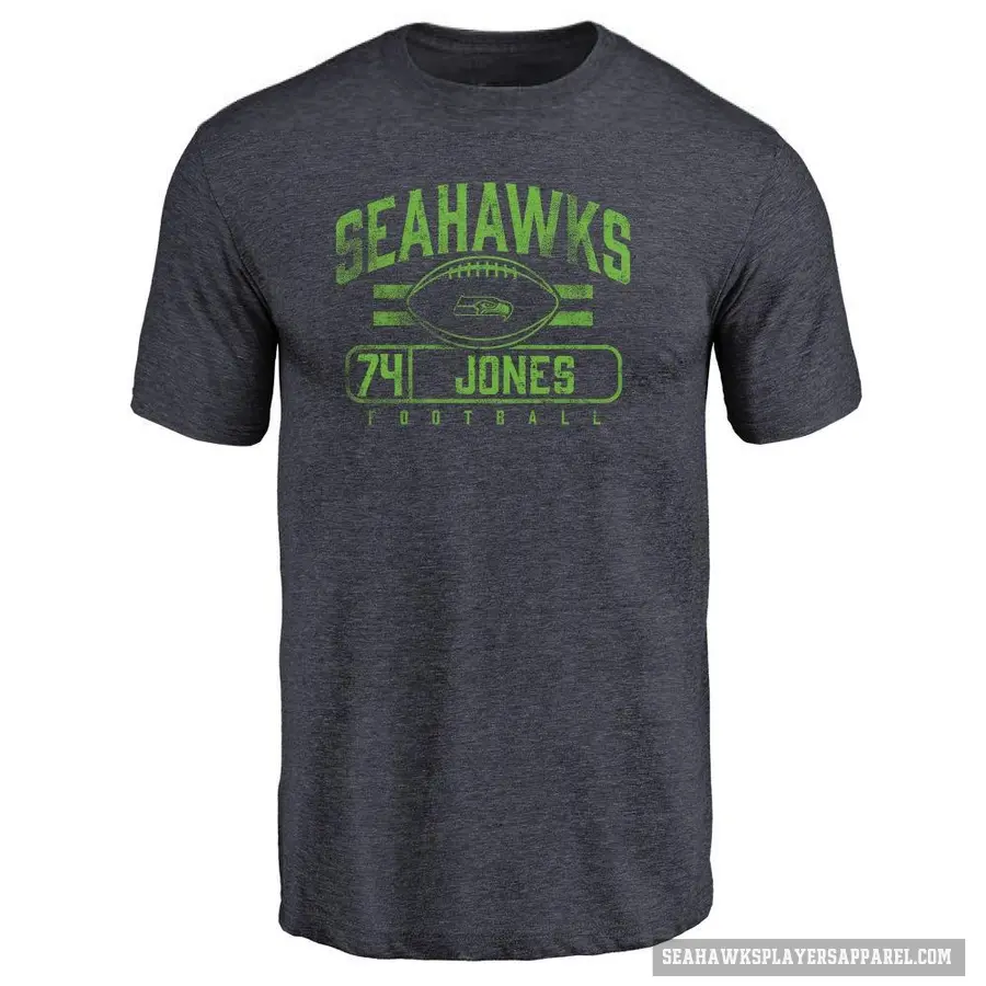 Youth ＃74 Josh Jones Seattle Seahawks Navy Flanker T-Shirt