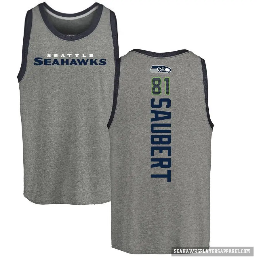 Youth ＃81 Eric Saubert Seattle Seahawks Ash Backer Tank Top